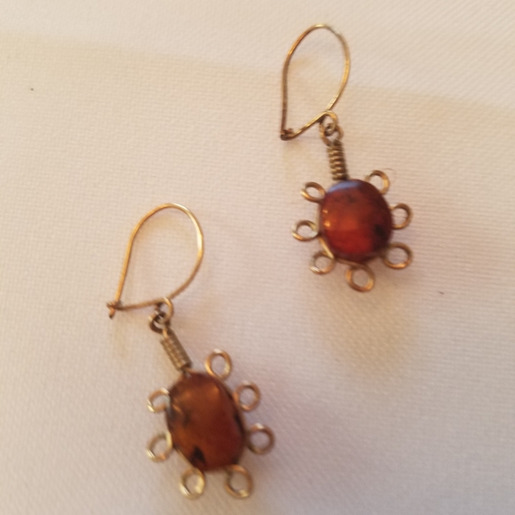 Vintage Amber bracelet and  earrings set - Picture 3 of 3